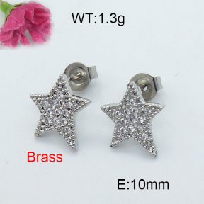 Fashion Brass Earrings  F3E402023ablb-J119