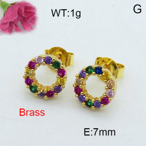 Fashion Brass Earrings  F3E402024ablb-J119