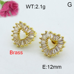 Fashion Brass Earrings  F3E402026vbmb-J119