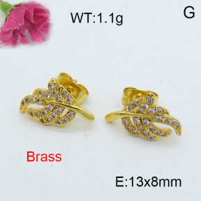 Fashion Brass Earrings  F3E402028ablb-J119