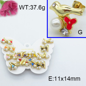 Fashion Brass Earrings  F3E402039vhmv-K01