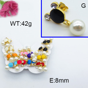 Fashion Brass Earrings  F3E402043vhmv-K01