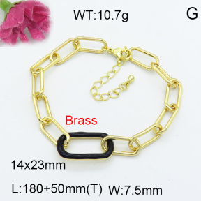 Fashion Brass Bracelet  F3B300195vbnb-L017