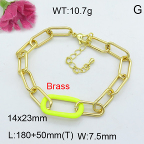 Fashion Brass Bracelet  F3B300197vbnb-L017