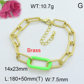Fashion Brass Bracelet  F3B300199vbnb-L017