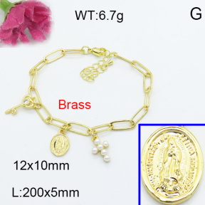 Fashion Brass Bracelet  F3B403884bhia-L017