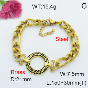 Fashion Brass Bracelet  F3B403885bhva-L017