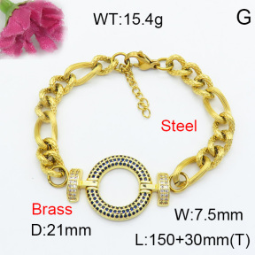 Fashion Brass Bracelet  F3B403887bhva-L017