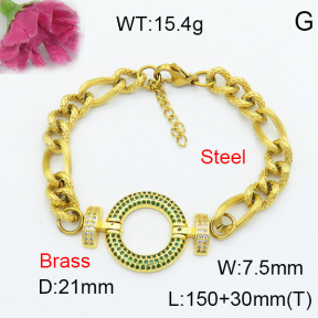 Fashion Brass Bracelet  F3B403888bhva-L017