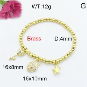 Fashion Brass Bracelet  F3B403891bhia-L017