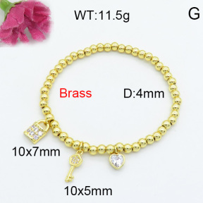 Fashion Brass Bracelet  F3B403893bhia-L017