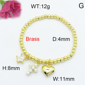 Fashion Brass Bracelet  F3B403894bhia-L017