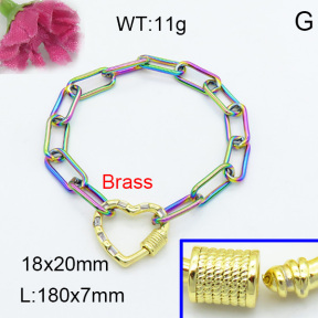 Fashion Brass Bracelet  F3B403898ablb-L017