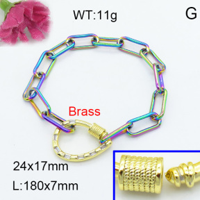 Fashion Brass Bracelet  F3B403900ablb-L017