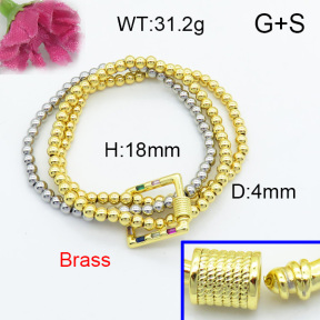 Fashion Brass Bracelet  F3B403904ahlv-L017