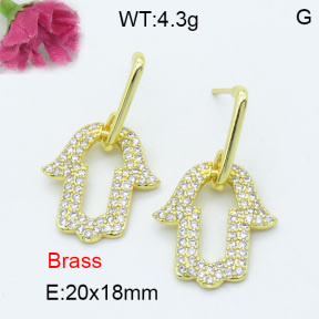 Fashion Brass Earrings  F3E402049vbpb-L017