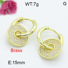 Fashion Brass Earrings  F3E402050bhva-L017