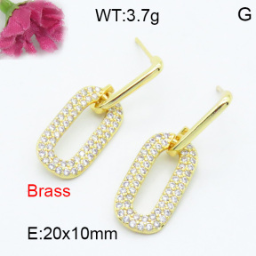 Fashion Brass Earrings  F3E402051vbpb-L017