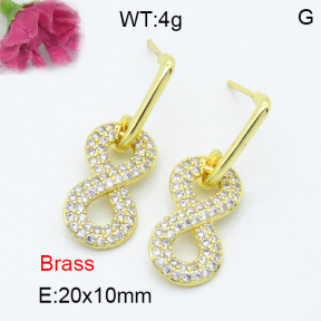 Fashion Brass Earrings  F3E402052vbpb-L017