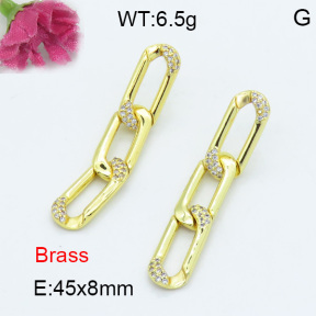 Fashion Brass Earrings  F3E402055bhia-L017