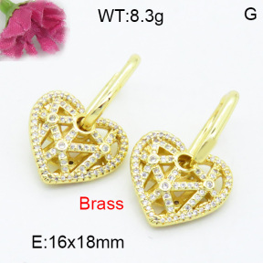 Fashion Brass Earrings  F3E402056ahjb-L017