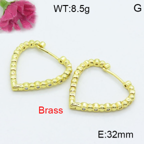 Fashion Brass Earrings  F3E402057bbov-L017