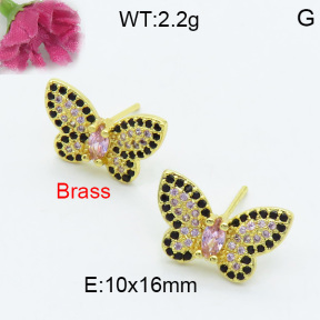 Fashion Brass Earrings  F3E402058vbnb-L017