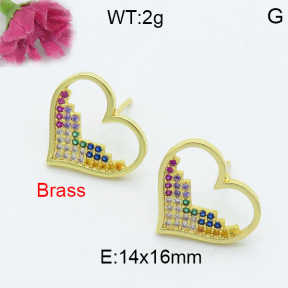Fashion Brass Earrings  F3E402059vbmb-L017