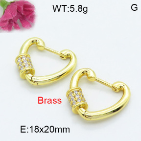 Fashion Brass Earrings  F3E402062ablb-L017
