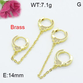 Fashion Brass Earrings  F3E402065bhva-L017
