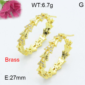 Fashion Brass Earrings  F3E402069ahlv-L017