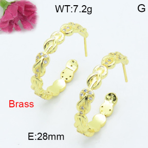 Fashion Brass Earrings  F3E402070vbpb-L017