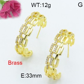Fashion Brass Earrings  F3E402075bhia-L017