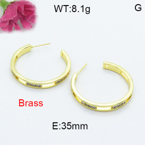 Fashion Brass Earrings  F3E402084abol-L017