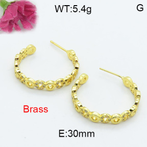 Fashion Brass Earrings  F3E402086bbov-L017