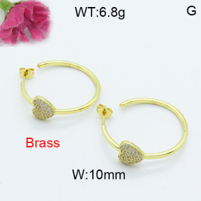 Fashion Brass Earrings  F3E402096vbpb-L017