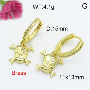 Fashion Brass Earrings  F3E402104abol-L017