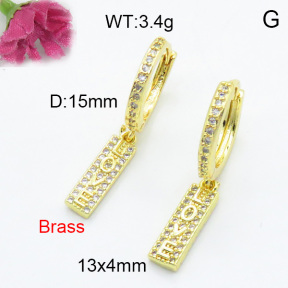Fashion Brass Earrings  F3E402107vbnl-L017