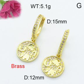 Fashion Brass Earrings  F3E402109abol-L017