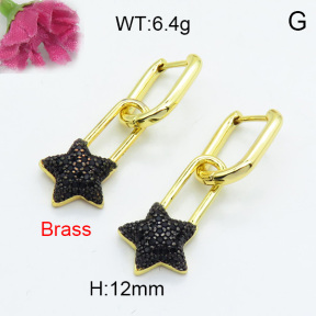 Fashion Brass Earrings  F3E402115bhjl-L017