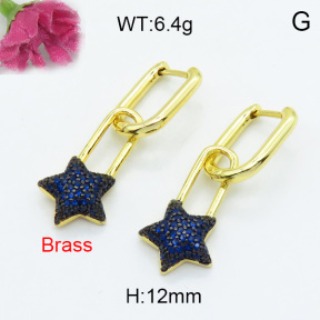 Fashion Brass Earrings  F3E402116bhjl-L017