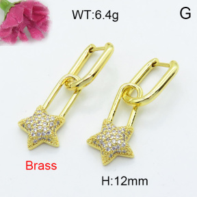 Fashion Brass Earrings  F3E402117vhhl-L017