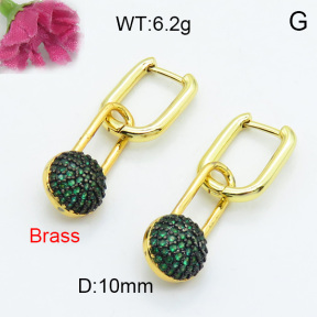 Fashion Brass Earrings  F3E402119bhjl-L017
