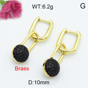 Fashion Brass Earrings  F3E402120bhjl-L017
