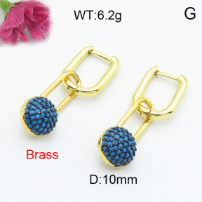 Fashion Brass Earrings  F3E402122bhjl-L017