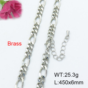 Fashion Brass Necklace  F3N200086bhva-L017