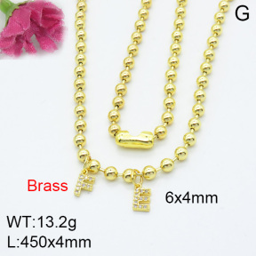 Fashion Brass Necklace  F3N403017bhva-L017