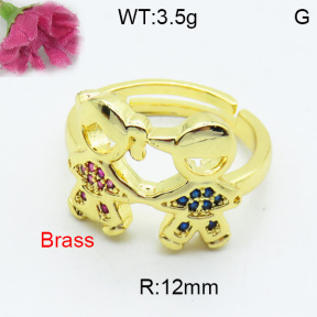 Fashion Brass Ring  F3R400327vbmb-L017