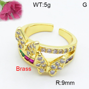 Fashion Brass Ring  F3R400341vbnb-L017