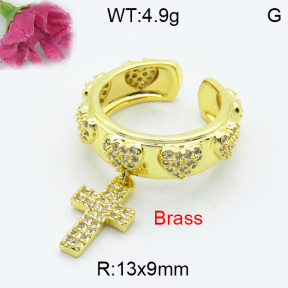 Fashion Brass Ring  F3R400345bbov-L017